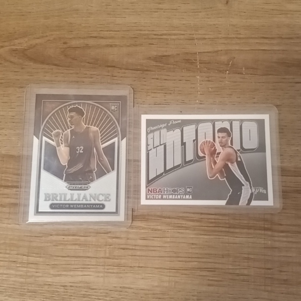 2 Victor Wembanyama rookie cards